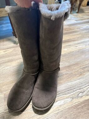 Grey UGG Bailey Bow Tall Boots